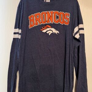 NFL Team Apparel Broncos Navy Blue Shirt